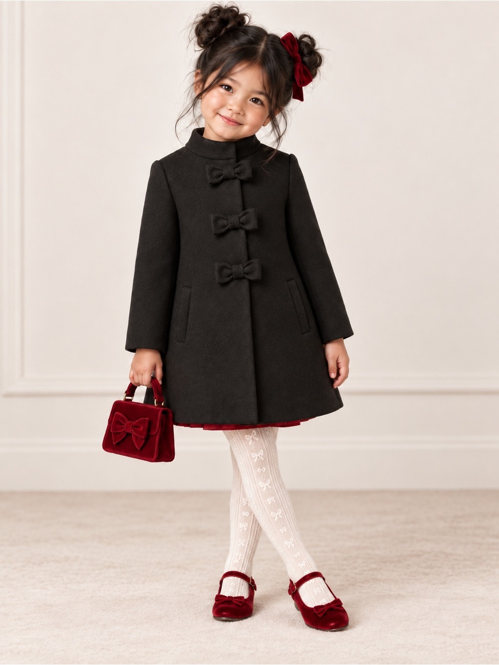 Gymboree Girls Bow Dressy Coat ~ Size 5T